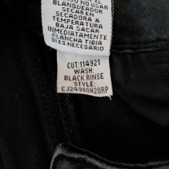 Black Flare Wide Leg Jeans High-Rise - Picture 4 of 7